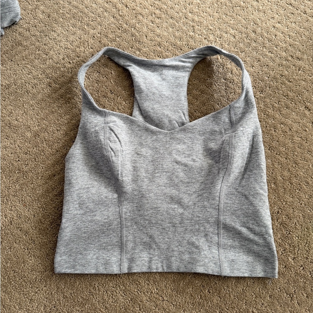 Beyond Yoga Gray Crop Top